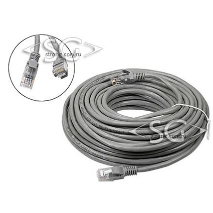 Патч-корд UTP (RJ45-RJ45) cat. 5e многожильный, литой, 10м, SIPU