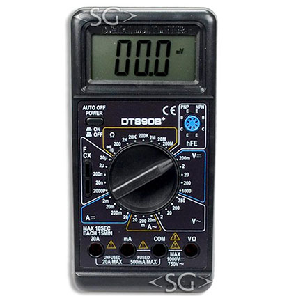 Мультиметр (тестер) цифровой DT890B, 750V/20A, 3.5 разрядный ж/к дисплей