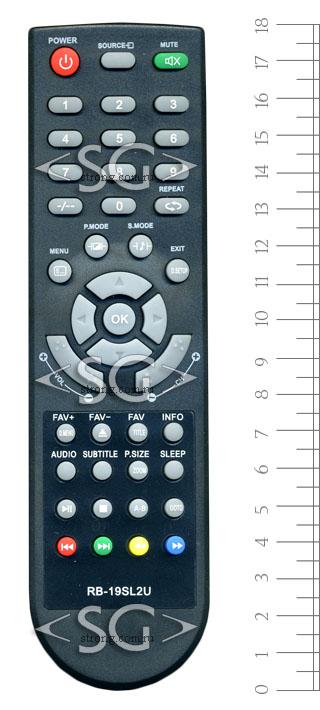 Пульт дистанционного управления для RUBIN XYX-648B1 tv RB-19SL2U, RB-19S2U, RB-22S2UF, RB-24S2UFи др.