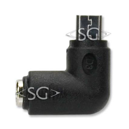 Переходник гнездо 5,5/2,5 мм на штекер USB micro угловой