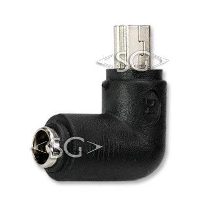 Переходник гнездо 5,5/2,5 мм на штекер USB mini угловой