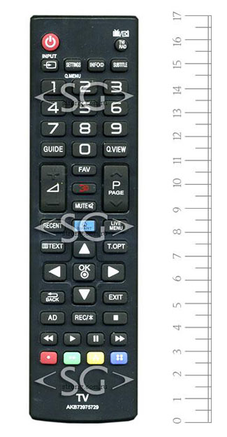 Пульт дистанционного управления для LG AKB73975729 (= AKB73975761) 3D, SMART