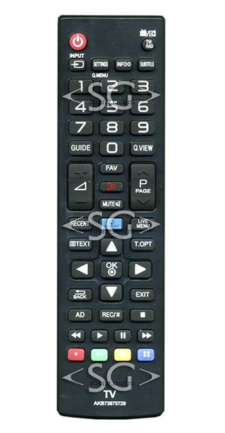 Пульт дистанционного управления для LG AKB73975729 (= AKB73975761) 3D, SMART