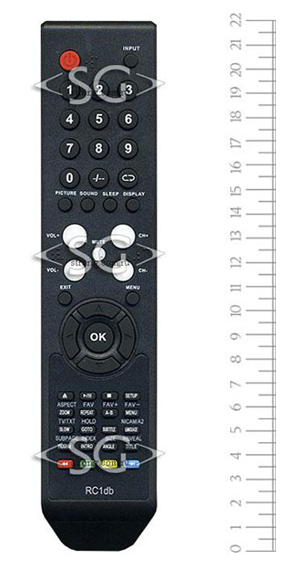 Пульт дистанционного управления для SUPRA RC1db tv STV-LC2615ED и др. (tv+dvd)