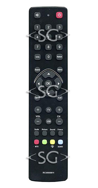 Пульт дистанционного управления для THOMSON RC3000M11 / ERISSON RC3000M11 tv 19LET11 и др. / / Mystery RC3000M11 / TCL