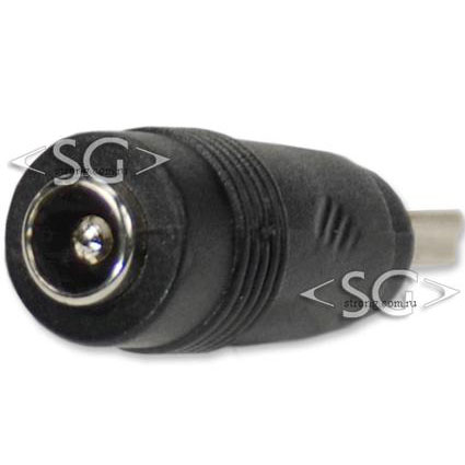 Переходник гнездо 5,5/2,5 мм на штекер USB mini прямой
