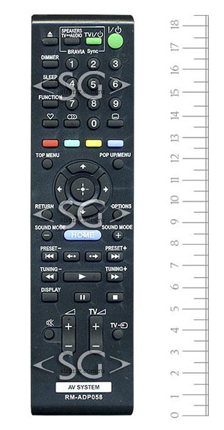 ����� �������������� ���������� ��� SONY RM-ADP058 AV SYSTEM   home theater Blu-ray BDV-E980  � ��.