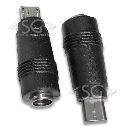 ���������� ������ 5,5/2,1 �� �� ������ USB micro ������