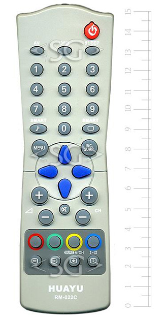 Пульт дистанционного управления для PHILIPS universal RM-022C (C-1) (корпус типа RC2835/01 белый) блистер