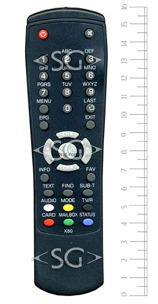 Пульт дистанционного управления для GLOBO X80 / ТЕЛЕКАРТА sat